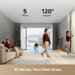 Görseli Galeri görüntüleyiciye yükleyin, 120 derece geniş kapsama alanı ile odanın her yerine hava akımı sağlayan akıllı hava sirkülasyon cihazı.