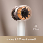 Görseli Galeri görüntüleyiciye yükleyin, Dreame Hair Glory saç kurutma makinesi, 57°C sabit sıcaklıkla saçları ısı hasarına karşı korur.