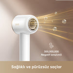 Görseli Galeri görüntüleyiciye yükleyin, 300 milyon negatif iyon teknolojisiyle Dreame Hair Glory, saçları parlak ve pürüzsüz hale getirir.