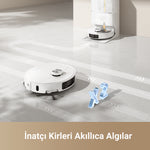 Görseli Galeri görüntüleyiciye yükleyin, Robot süpürge Dreame, inatçı kirleri akıllıca algılayarak yoğun temizlik yapar.
