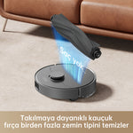 Görseli Galeri görüntüleyiciye yükleyin, Robot süpürge çok yüzeyli kauçuk fırça ile saç dolaşma önleme