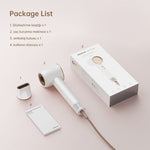 Görseli Galeri görüntüleyiciye yükleyin, Dreame Hair Glory kutu içeriği: saç kurutma makinesi, manyetik başlık, kullanım kılavuzu ve kutu tasarımı.