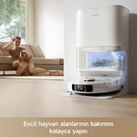 Görseli Galeri görüntüleyiciye yükleyin, Evcil hayvan tüyleri ve kirleri için etkili temizlik sunan en iyi Dreame robot süpürge.