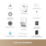 Görseli Galeri görüntüleyiciye yükleyin, Dreame L10s Ultra Gen 2 kutu içeriği: istasyon, paspas, fırça, aksesuarlar ve kullanım kılavuzu.