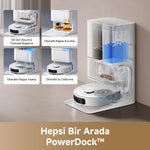 Görseli Galeri görüntüleyiciye yükleyin, Temizlik suyu, atık su, toz haznesi ve deterjan bölmesi gibi parçaların bulunduğu PowerDock™ istasyonu