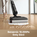Görseli Galeri görüntüleyiciye yükleyin, Dreame H12 Pro FlexReach, 18.000 Pa güçlü emişiyle sert zeminlerde derinlemesine temizlik sağlar.