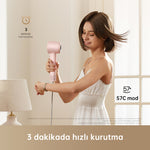 Görseli Galeri görüntüleyiciye yükleyin, Dreame Hair Gleam saç kurutma makinesi, 3 dakikada hızlı kurutma, zarif pembe tasarım.
