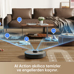 Görseli Galeri görüntüleyiciye yükleyin, AI Action ile akıllı engel algılama ve oda temizlik haritalama
