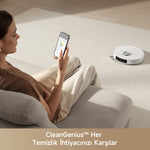 Görseli Galeri görüntüleyiciye yükleyin, CleanGenius™ özelliği ile temizlik ihtiyaçlarınıza akıllıca yanıt veren en iyi Dreame robot süpürge.
