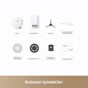 Kutu içeriği: cihaz ve aksesuarlar.