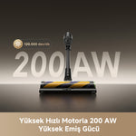 Görseli Galeri görüntüleyiciye yükleyin, 200 AW yüksek emiş gücü ve 100.000 rpm motoruyla Dreame R20 Ultra AquaCycle güçlü temizlik sağlar.
