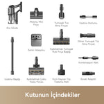 Görseli Galeri görüntüleyiciye yükleyin, Dreame Z30 süpürge kutu içeriği: başlıklar, HEPA filtre, aksesuarlar ve kullanım kılavuzu.
