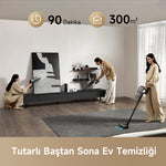Görseli Galeri görüntüleyiciye yükleyin, Uzun pil ömrü ile 300m²'ye kadar kesintisiz temizlik sağlayan Dreame Z30 dikey süpürge.
