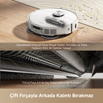 Görseli Galeri görüntüleyiciye yükleyin, Dreame L40 Ultra AE, çift fırça sistemiyle halı ve sert zeminlerde kalıntı bırakmadan temizlik yapar.
