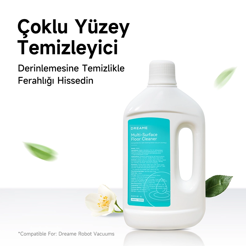 Dreame Temizlik Solüsyonu 1000 ml 1 Adet, Robot Süpürge / Islak ve Kuru Süpürge